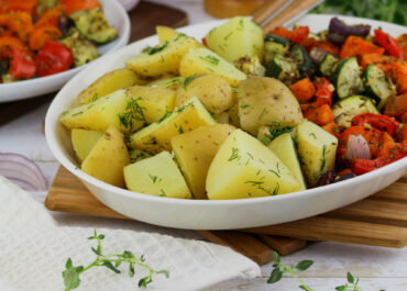 Aurutatud kartul röstitud köögiviljadega